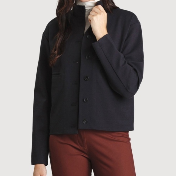 Kit and Ace Womens Mulberry Button Up Jacket Sz Small Blue Duel Entry Pockets - Picture 11 of 11